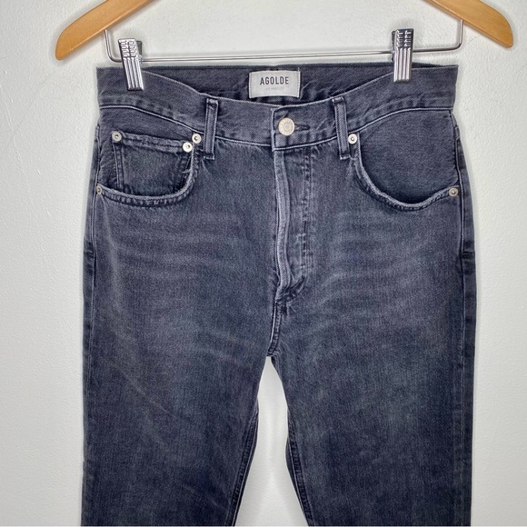 Agolde Ripley Straight Leg Black Jeans - Picture 4 of 8